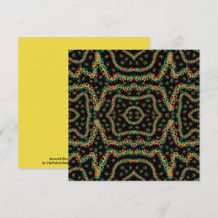 Rainbow Colored Seurat Style Pointillism Pattern Card