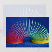 Rainbow-colored slinky toy (Front/Back)