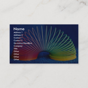 Rainbow-colored slinky toy business card