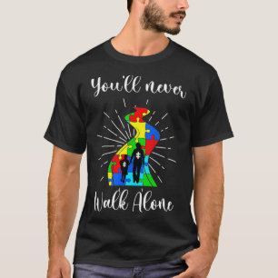 Rainbow colored street Autism Awareness  T-Shirt
