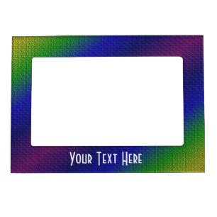 Rainbow Colored Stripes Magnetic Frame
