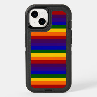 Rainbow Colored Stripes OtterBox iPhone 14 Case