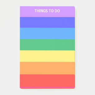 Rainbow Colored Stripes Things To Do Post-it Notes