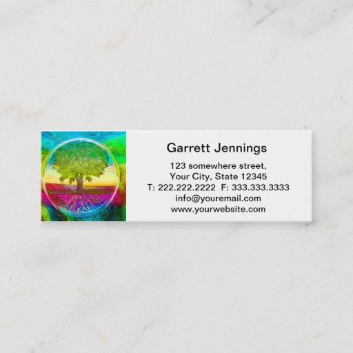 Customizable Rainbow Colored Tree of Life Business Card