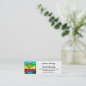 Rainbow Colored Tree of Life Mini Business Card (Standing Front)