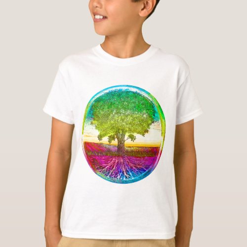 Rainbow Colored Tree of Life T_Shirt