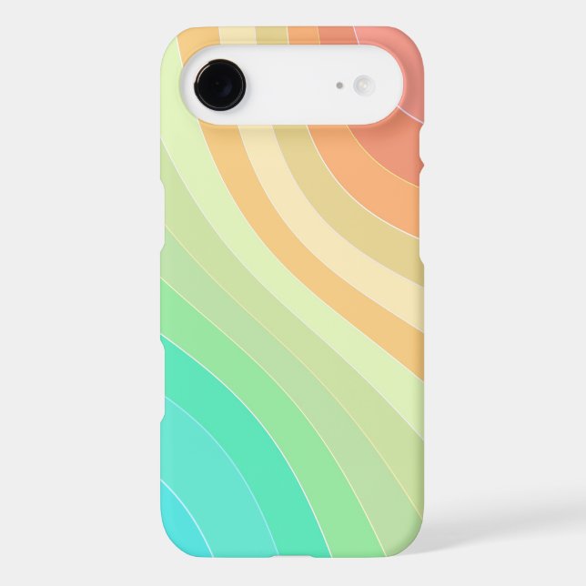 Rainbow Colored Waves Case-Mate iPhone Case (Back)