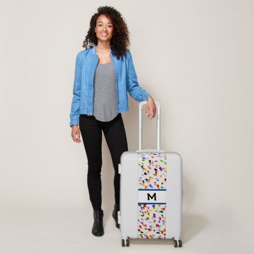Rainbow Colorful Abstract Dots Personalize Luggage