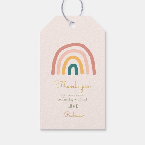 Rainbow  Colorful Baby Shower Gift Tags