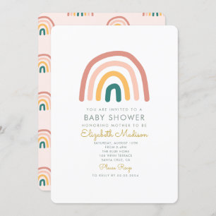 Rainbow Colorful Baby Shower Invitation