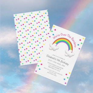 Rainbow Colorful Birthday Invitation