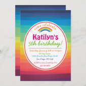 Rainbow Colorful Birthday Party Invitation (Front/Back)