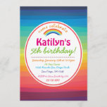 Rainbow Colorful Birthday Party Invitation