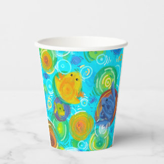 Rainbow colorful frogs cup