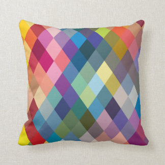 Rainbow Colorful Geometric Pillow