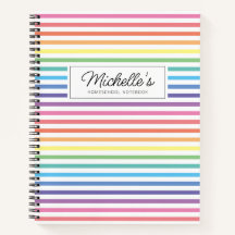Rainbow Colorful Homeschool Copy Work Notebook