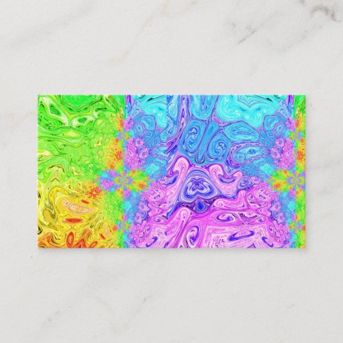 Rainbow Colorful Paint Splatter Fun Print Business Card