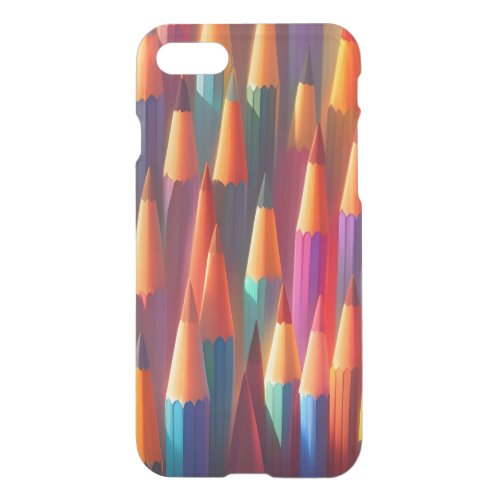 Rainbow Colorful Pencil Palette Watercolor iPhone SE87 Case