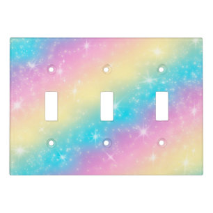 rainbow, colorful, phantom design light switch cover