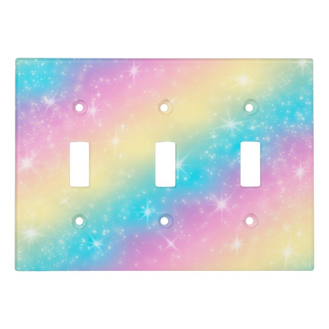 rainbow, colorful, phantom design light switch cover (Front)
