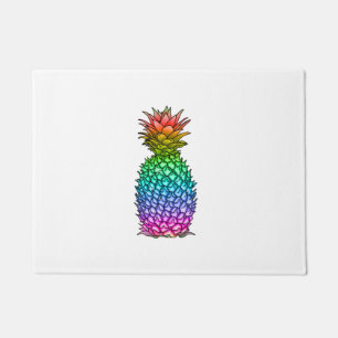 Rainbow Colorful Pineapple Doormat