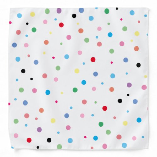 Rainbow colorful polka dot spots bandana