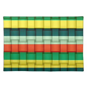 Rainbow colorful retro stripes graphic design cloth placemat