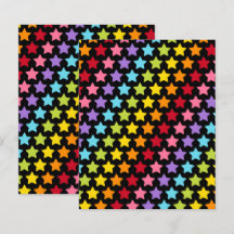 Rainbow Colorful Stars Scrapbook Papers