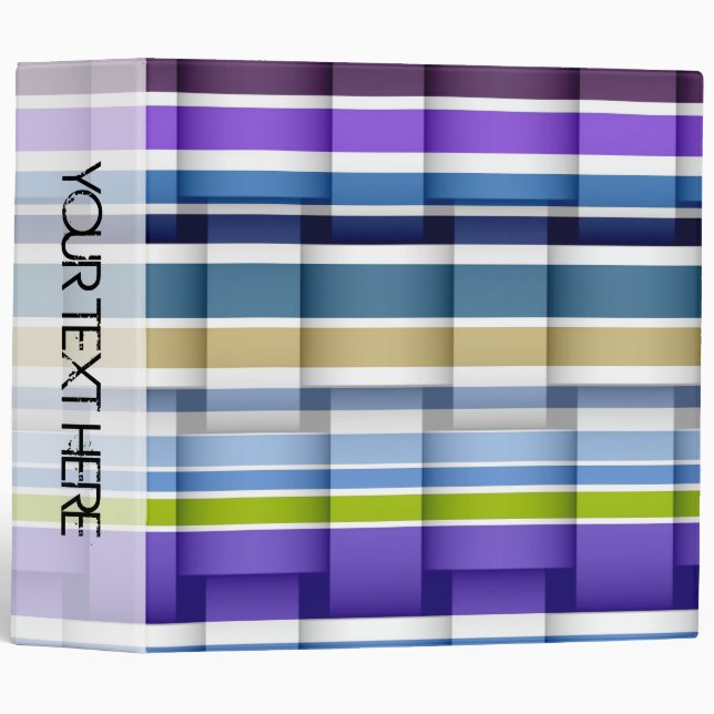 Rainbow colorful stripes background 3 ring binder (Front/Spine)