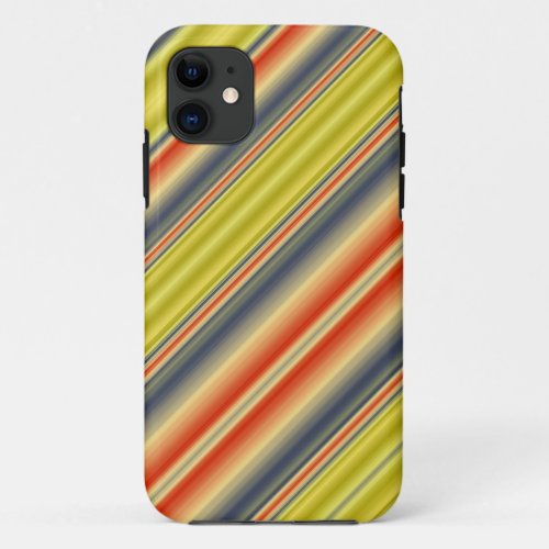 Rainbow Colorful Stripes Background iPhone 11 Case