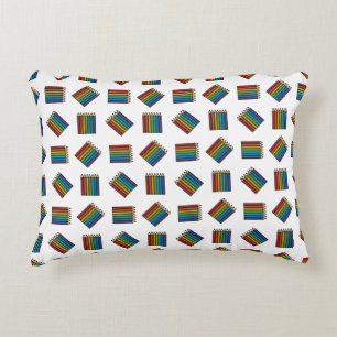 Rainbow Coloring Pencils Accent Pillow