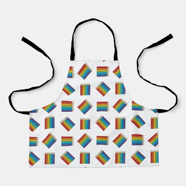 Rainbow Coloring Pencils Apron (Front)