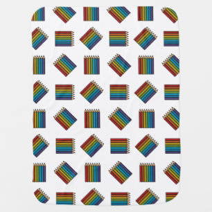 Rainbow Coloring Pencils Baby Blanket