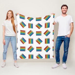 Rainbow Coloring Pencils Fleece Blanket