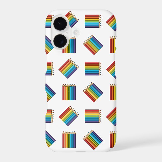 Rainbow Coloring Pencils Iphone Case (Back)