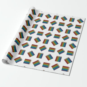 Rainbow Coloring Pencils Wrapping Paper