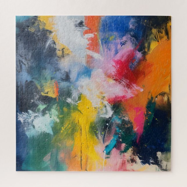 Rainbow Colors Abstract Art Jigsaw Puzzle (Vertical)
