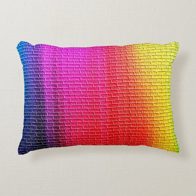 Rainbow colors abstract background. Gradient.abstr Accent Pillow (Front)