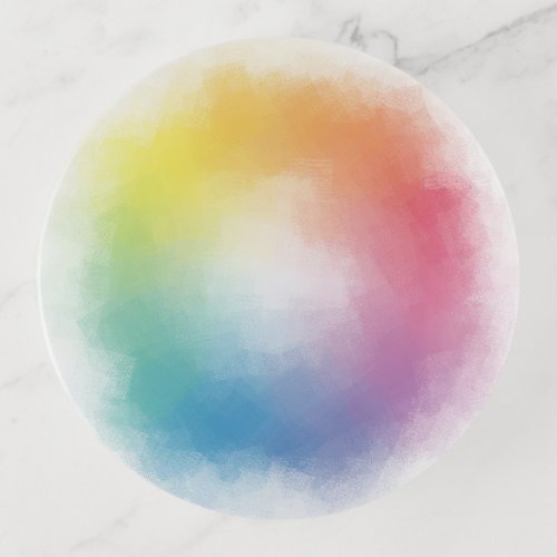 Rainbow Colors Abstract Elegant Template Modern Trinket Tray
