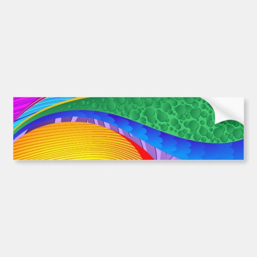 Rainbow Colors Abstract Fantasy Bumper Sticker