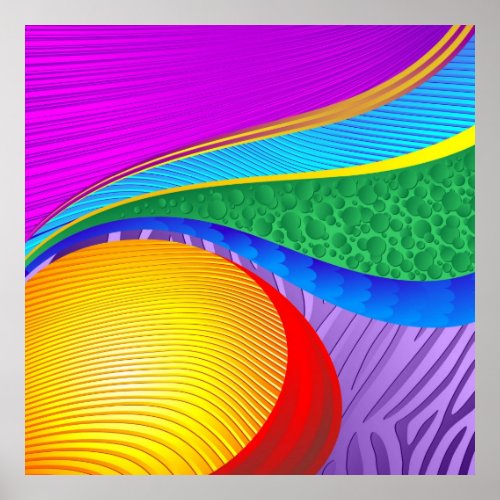 Rainbow Colors Abstract Fantasy posters