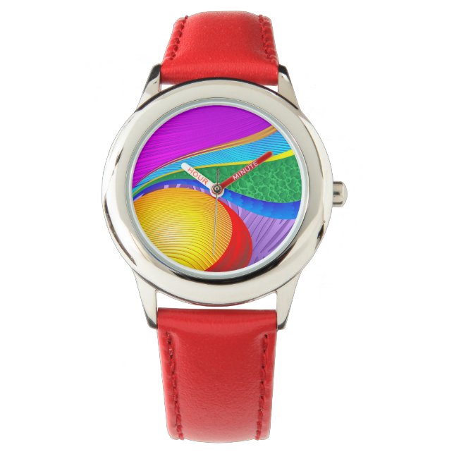 Rainbow Colors Abstract Fantasy watches (Front)