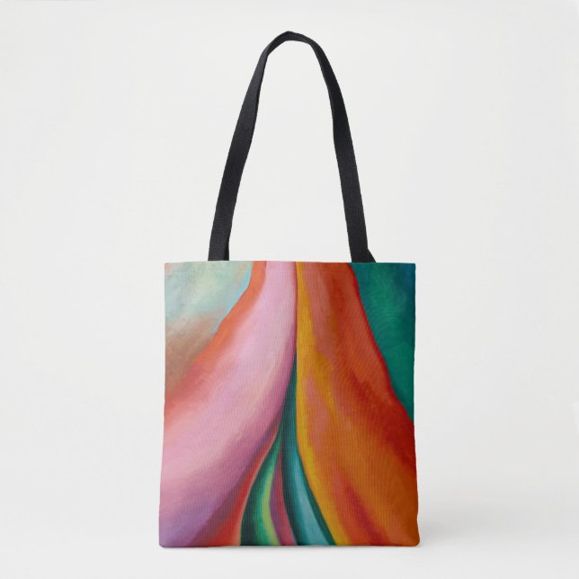 Rainbow colors abstract painting Georgia O'Keeffe  Tote Bag (Front)