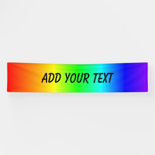 Rainbow Colors Add Name or Text Banner