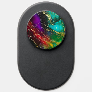 Rainbow Colors Alcohol Ink Painting PopSocket