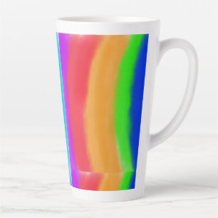 Rainbow colors aluminum water bottle latte mug