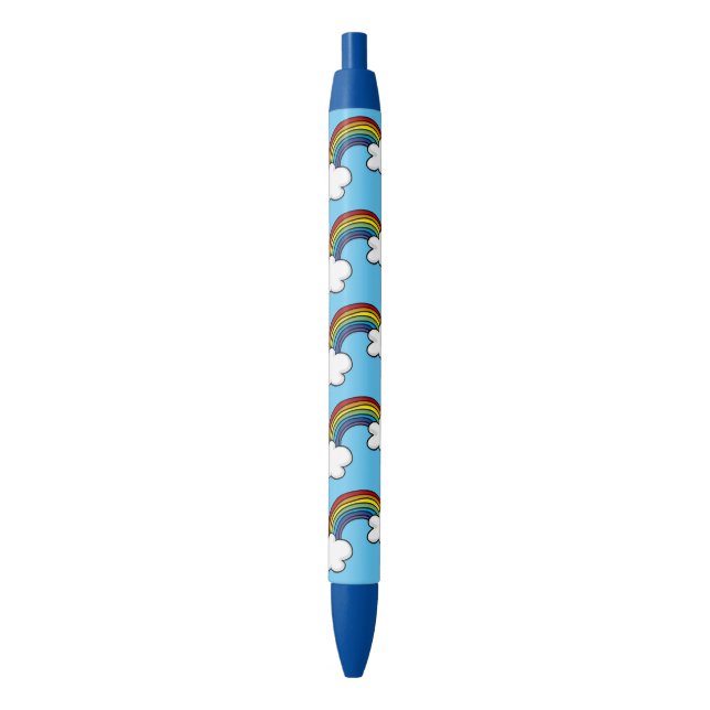 rainbow colors and white clouds pattern pen (Front Vertical)