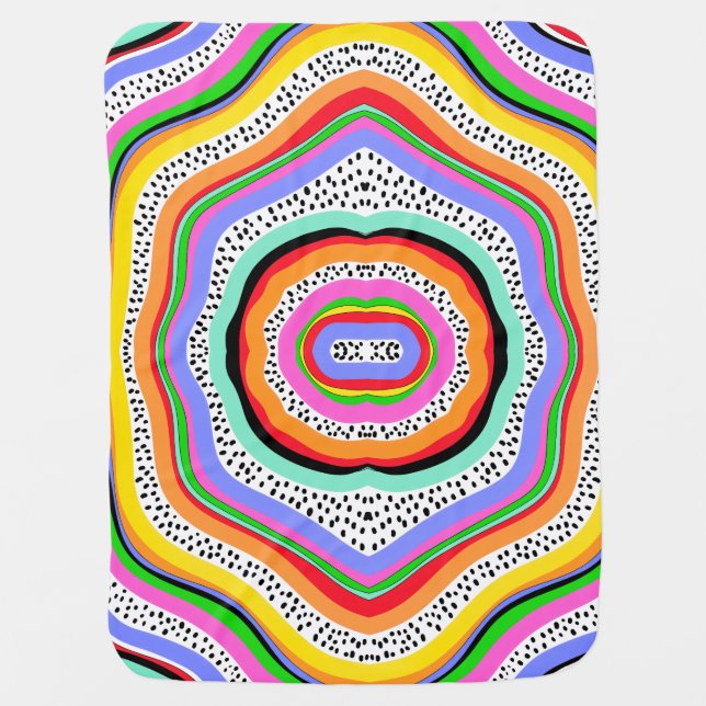 Rainbow Colors Baby Blanket (Front)