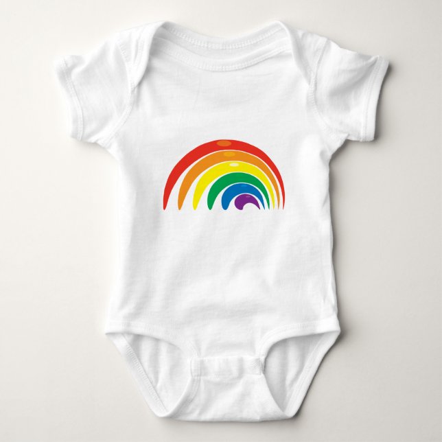 Rainbow Colors Baby Bodysuit (Front)