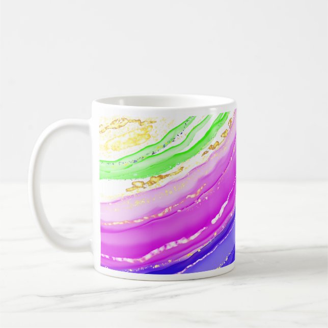 Rainbow colors background  coffee mug (Left)